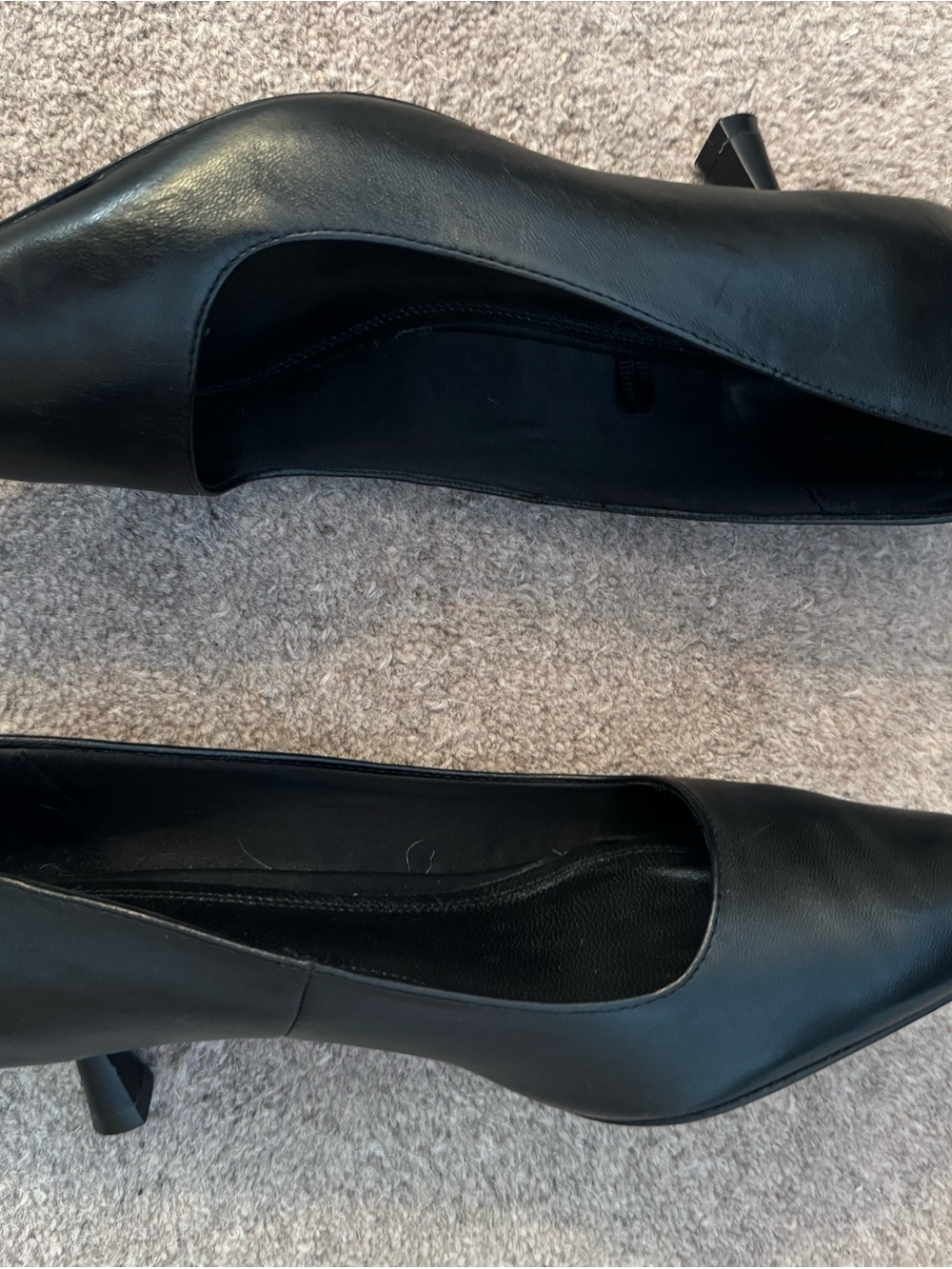 H&M Black Pointed-Toe Mid Heel Pumps 8.5